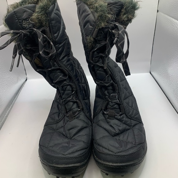 Columbia Women's 6.5 Omni Grip Powder Summit Quilted Puff Faux Fur Winter Boots - Picture 6 of 8